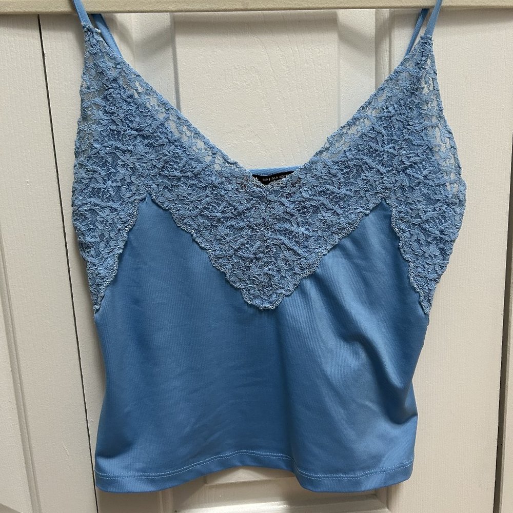 Zara Blue Lace Tank